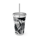 Piano Keys Design 02 on Tumbler with Straw - 16oz, Perfect for Music Lovers