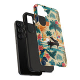Tropical Piano Samsung Galaxy Phone Case - Floral Design for Music Lovers