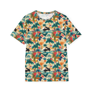 Tropical Piano Print Men's Sports Jersey - Beach Vibes Apparel