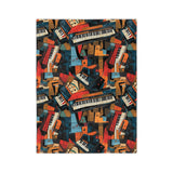 Piano Keys Velveteen Minky Blanket 6
