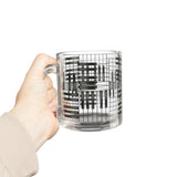 Piano Keys Design 01 on Glass Mug - 10oz Coffee Cup for Music Lovers
