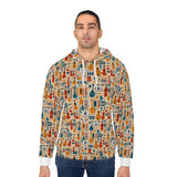 Musical Instruments Design 01 on Unisex Pullover Hoodie - Beach Vibes & Floral Print
