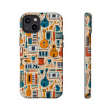 Musical Instruments Design 01 on iPhone Case - Floral Design for Music Lovers