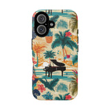 Tropical Piano iPhone Case - Floral Design for Music Lovers