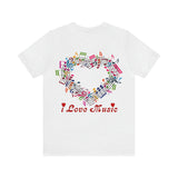 Copy of I Love Music Unisex Jersey Short Sleeve Tee (colour choices)