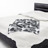 Piano Keys Design 02 on Velveteen Plush Blanket for Music Lovers