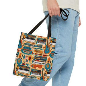 Musical Instrument Design 02 on Piano Tote Bag - Stylish Summer Accessory for Music Lovers