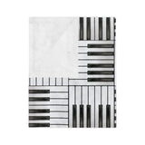 Piano Keys Velveteen Minky Blanket 3