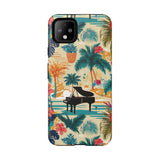 Tropical Piano Google Pixel Phone Case - Floral Design for Music Lovers