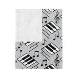 Piano Keys Velveteen Minky Blanket 2