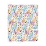 Music Notes Design 02 on Velveteen Plush Blanket for Music Lovers
