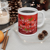 Merry Christmas Musical Notes Design on a Mug 11oz