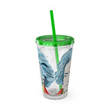 Beethoven Design 01 on Tumbler with Straw - 16oz, Perfect for Music Lovers