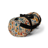 Musical Instruments Design 01 on Duffel Bag - Vibrant Floral Design for Musicians