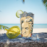 Beethoven Design 02 on Tumbler with Straw - 16oz, Perfect for Music Lovers