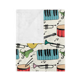 Musical Instruments Velveteen Minky Blanket 5