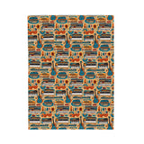 Musical Instruments Design 02 on Velveteen Plush Blanket for Music Lovers