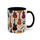 Musical Instruments Design 03 on Accent Coffee Mug - Beautiful Design for Music Lovers