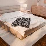Piano Keys Design 03 on Velveteen Plush Blanket for Music Lovers
