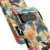 Tropical Piano Google Pixel Phone Case - Floral Design for Music Lovers