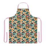Tropical Piano Print Apron with 5-Color Straps | Perfect for Cooking & BBQ