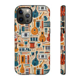 Musical Instruments Design 01 on iPhone Case - Floral Design for Music Lovers