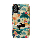 Tropical Piano iPhone Case - Floral Design for Music Lovers