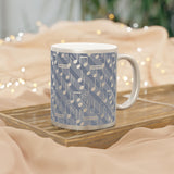 Musical Notes Design 03 on Metallic Mug (Silver / Gold) 11 oz Beautiful Design For Music Lovers