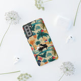 Tropical Piano Samsung Galaxy Phone Case - Floral Design for Music Lovers