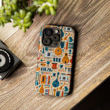 Musical Instruments Design 01 on iPhone Case - Floral Design for Music Lovers