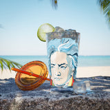 Beethoven Design 01 on Tumbler with Straw - 16oz, Perfect for Music Lovers