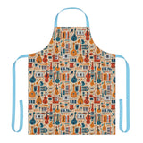 Musical Instruments Design 01 Print on Apron with 5-Color Straps | Perfect for Cooking & BBQ