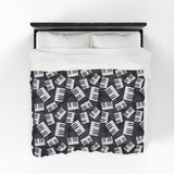 Piano Keys Design 03 on Velveteen Plush Blanket for Music Lovers