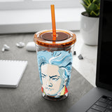 Beethoven Design 01 on Tumbler with Straw - 16oz, Perfect for Music Lovers