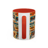Musical Instruments Design 02 on Accent Coffee Mug - Beautiful Design for Music Lovers