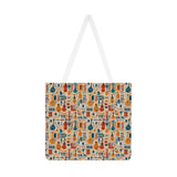 Musical Instruments Design 01 on Shoulder Tote Bag - Floral & Palm Design