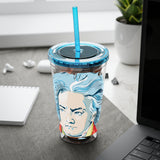 Beethoven Design 01 on Tumbler with Straw - 16oz, Perfect for Music Lovers