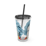 Beethoven Design 01 on Tumbler with Straw - 16oz, Perfect for Music Lovers