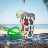 Sunsplash Musical Instruments Design 03 on Tumbler with Straw - 16oz, Perfect for Music Lovers