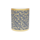 Musical Notes Design 03 on Metallic Mug (Silver / Gold) 11 oz Beautiful Design For Music Lovers