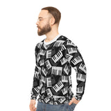 Piano Keys Design 03 on Lightweight Sweatshirt | Music Lover's Gift