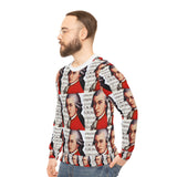 Mozart and Manuscript Design on Lightweight Sweatshirt | Music Lover's Gift