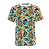 Tropical Piano Graphic Unisex Tee for Music Lovers