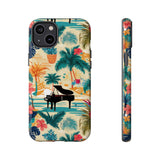 Tropical Piano iPhone Case - Floral Design for Music Lovers