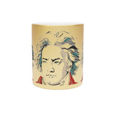 Beethoven Design 03 on Metallic Mug (Silver / Gold) 11 oz Beautiful Design For Music Lovers