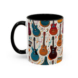 Musical Instruments Design 03 on Accent Coffee Mug - Beautiful Design for Music Lovers