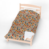 Musical Instruments Design 01 on Velveteen Plush Blanket for Music Lovers