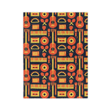 Musical Instruments Velveteen Minky Blanket 1