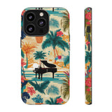 Tropical Piano iPhone Case - Floral Design for Music Lovers