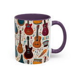 Musical Instruments Design 03 on Accent Coffee Mug - Beautiful Design for Music Lovers